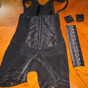 Black High-Waist Shapewear Bodysuit with Hook-Front Closure Ardyss firm